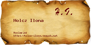 Holcz Ilona névjegykártya